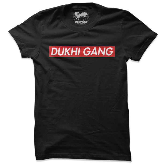 Dukhi Gang - Black T-shirt [Pre-order - Ships on 6th January 2020]